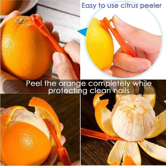 Alt view image 6 of 7 - GANNK Vegetable Potato Peelers for Kitchen, Ultra Sharp Stainless Steel Blades Easy Peeling Apple Fruit Veggie Carrot Cucumber, W/Orange peeler, Dishwasher Safe