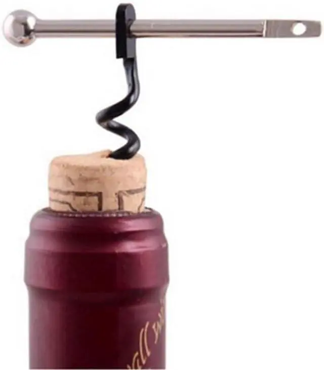 Alt view image 4 of 7 - Multi-Tool Waiters Corkscrew Portable Red Wine Bottle hinged Opener Set with Keychain, 2.7 inch, Black