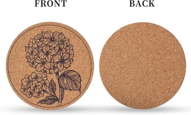 Alt view image 3 of 6 - Cork Coasters for Drinks Absorbent Non Slip 12pcs 4 Inch Flower | Coaster for Coffee Table Housewarming Gifts for New Home Present for Friends, Living Room Decor, Apartment Decor, Elegant