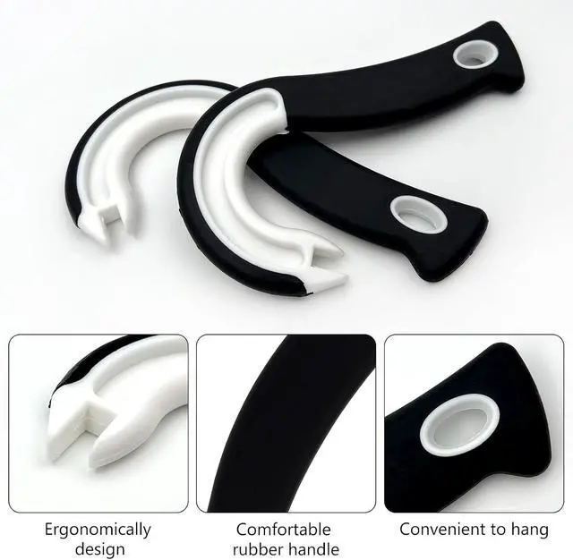 Alt view image 3 of 7 - 2-Pack Hook-shaped Can Opener, Easy-Grip Ring Pull Can Opener for Soda, Fruit Cans, Food Cans & Tins for Kitchen Use