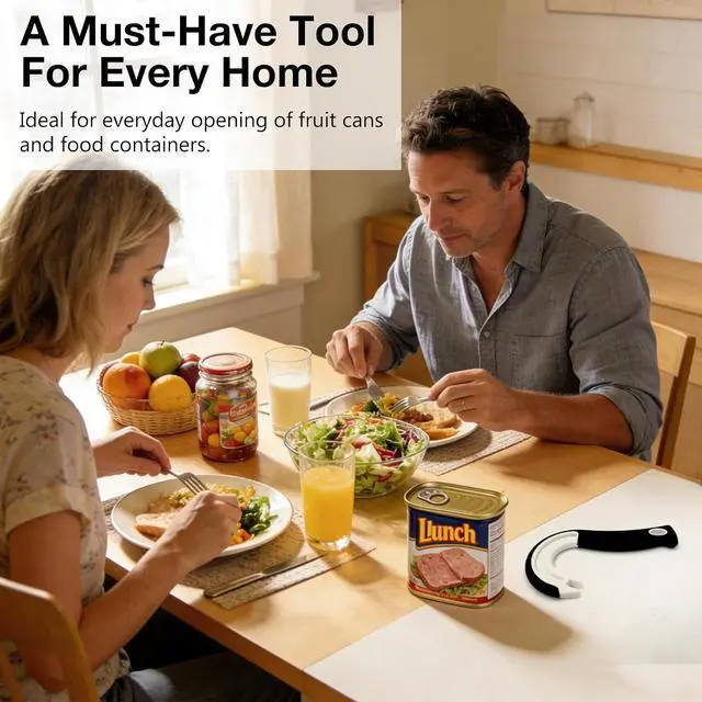 Alt view image 5 of 7 - 2-Pack Hook-shaped Can Opener, Easy-Grip Ring Pull Can Opener for Soda, Fruit Cans, Food Cans & Tins for Kitchen Use