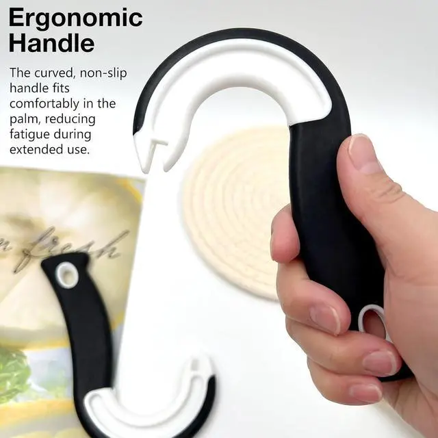 Alt view image 6 of 7 - 2-Pack Hook-shaped Can Opener, Easy-Grip Ring Pull Can Opener for Soda, Fruit Cans, Food Cans & Tins for Kitchen Use