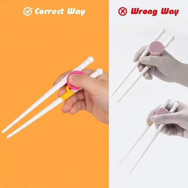 Alt view image 4 of 7 - HANSGO Kids Chopsticks, 4 Pairs Training Chopsticks for Kids | Toddlers & Beginners Learning Utensil for Daily Meals, Home, School Lunch & Family Dining, Hand Eye Coordination Development
