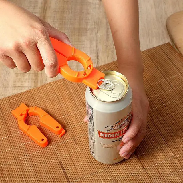 Alt view image 6 of 7 - Plastic Bottle Cap Opener,2 Pack,Water Bottle Opener,Orange Soda Can Opener | 3 in 1 Multi-Purpose Water Bottle Opener, for Arthritic Hands, Seniors