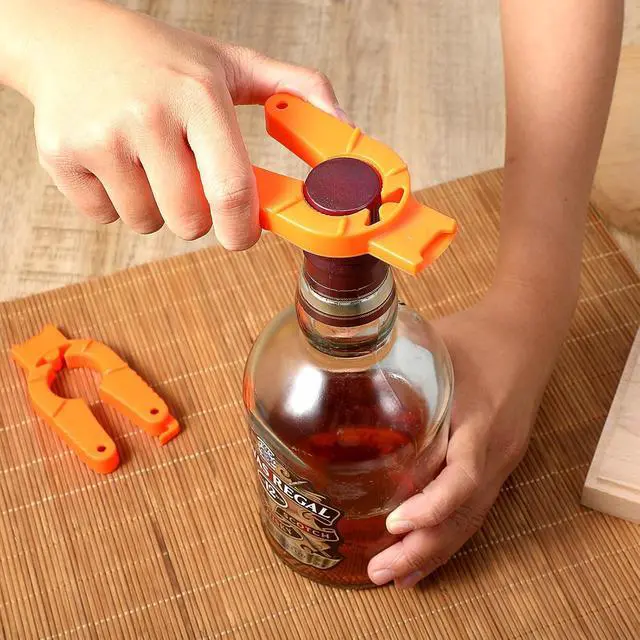 Alt view image 4 of 7 - Plastic Bottle Cap Opener,2 Pack,Water Bottle Opener,Orange Soda Can Opener | 3 in 1 Multi-Purpose Water Bottle Opener, for Arthritic Hands, Seniors