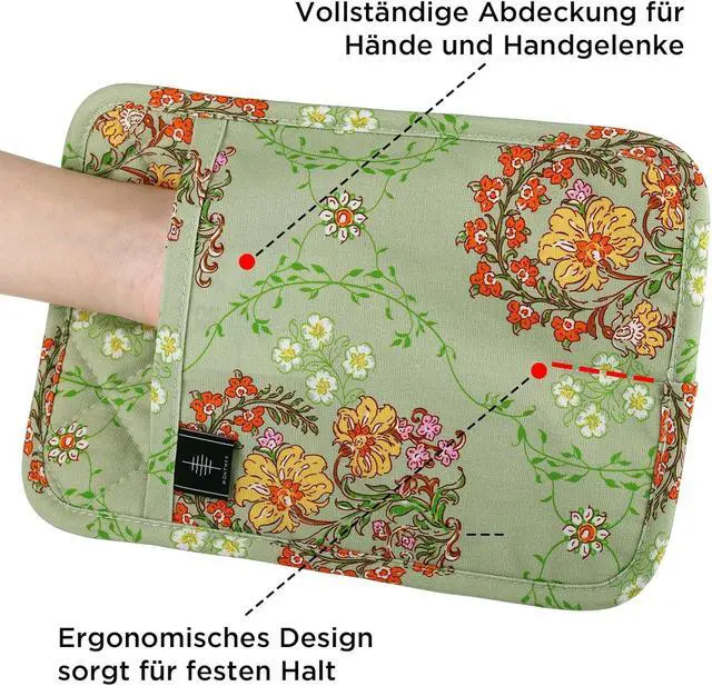 Alt view image 6 of 7 - BONTHEE Pot Holders for Kitchen Heat Resistant Hot Pads for Countertops Oven Pot Holders Cotton Potholders for Kitchen Cooking Baking - 2PCS