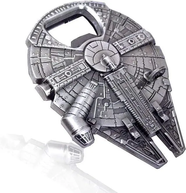Main image of Metal Star Millenium Falcon Metal Bottle Opener - Non-magnetic Opener 2.4" Version