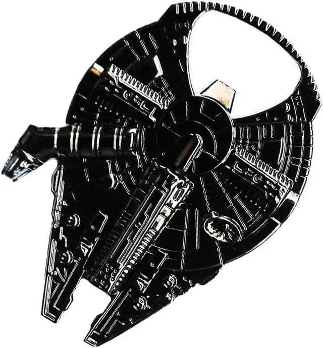 Alt view image 2 of 7 - Metal Star Millenium Falcon Metal Bottle Opener - Non-magnetic Opener 2.4" Version
