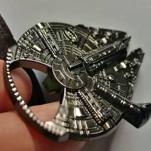 Alt view image 4 of 7 - Metal Star Millenium Falcon Metal Bottle Opener - Non-magnetic Opener 2.4" Version