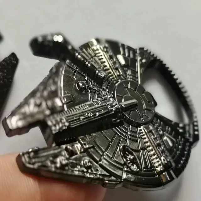 Alt view image 5 of 7 - Metal Star Millenium Falcon Metal Bottle Opener - Non-magnetic Opener 2.4" Version