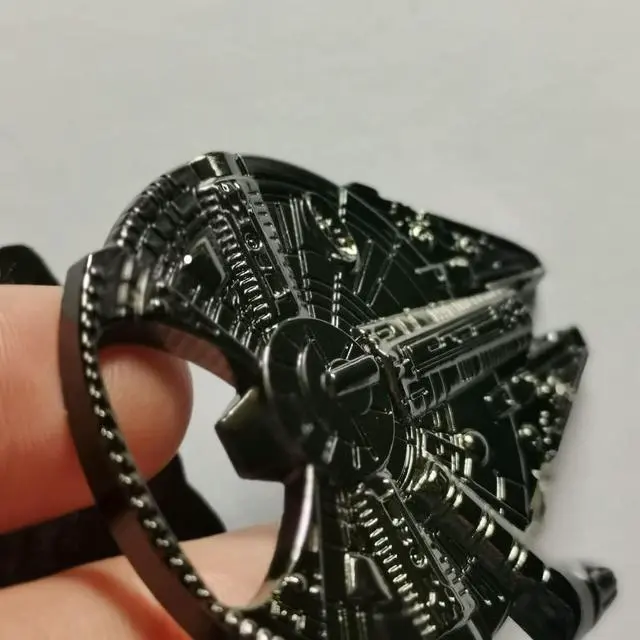 Alt view image 6 of 7 - Metal Star Millenium Falcon Metal Bottle Opener - Non-magnetic Opener 2.4" Version