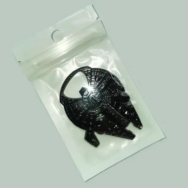 Alt view image 7 of 7 - Metal Star Millenium Falcon Metal Bottle Opener - Non-magnetic Opener 2.4" Version