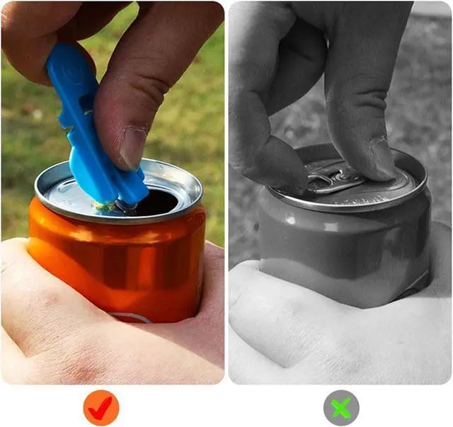 Alt view image 5 of 7 - Pack of 24 Plastic Manual Easy Can Opener, Can Cover Protector Leakproof Can Top Ring Pull Opener Tool for Coke, Beer, Soda, Drinks