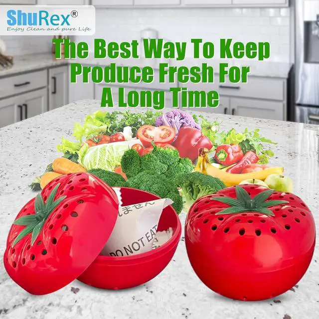 Alt view image 2 of 7 - 2 Pack Produce Freshness Preserver Saver Kit, Fresh Vegetable Savers | Keep Fruits & Vegetables Fresh Longer, Ethylene Gas and Odor Absorber in Refrigerator, Activated Carbon Filter Removes Odor