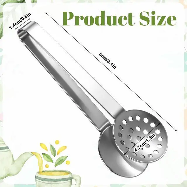 Alt view image 2 of 7 - 2 Pack Tea Bag Squeezer, Tea Accessories for Tea-Lovers, Stainless Steel, Durable Strainer Gripper, Ergonomic Dispenser Accessories