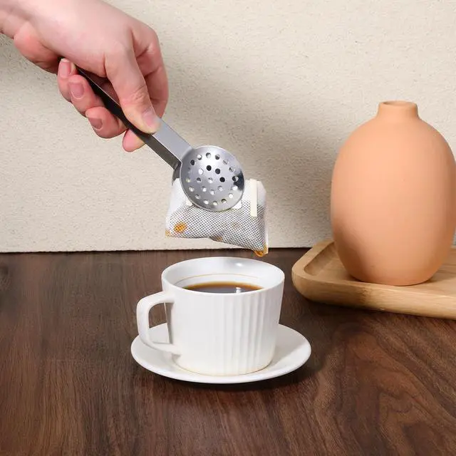 Alt view image 6 of 7 - 2 Pack Tea Bag Squeezer, Tea Accessories for Tea-Lovers, Stainless Steel, Durable Strainer Gripper, Ergonomic Dispenser Accessories