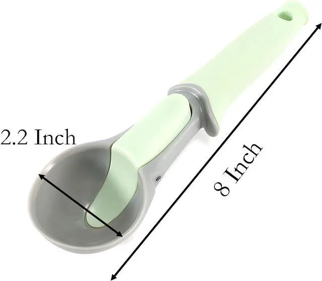 Alt view image 2 of 7 - Ice Cream Scoop, 8 Inch Plastic Watermelon and Ice Cream Hemisphere Spoon for Kitchen and Outdoors (1)