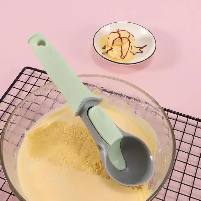 Alt view image 6 of 7 - Ice Cream Scoop, 8 Inch Plastic Watermelon and Ice Cream Hemisphere Spoon for Kitchen and Outdoors (1)
