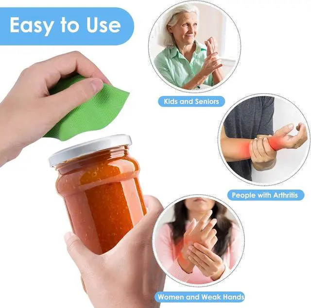 Alt view image 3 of 7 - Rubber Jar Opener, 4PCS Jar Opener Gripper Pad for Weak Hands | Rubber Jar Opener Gripper Pad for Seniors with Arthritis, Heat Insulation Kitchen Coasters