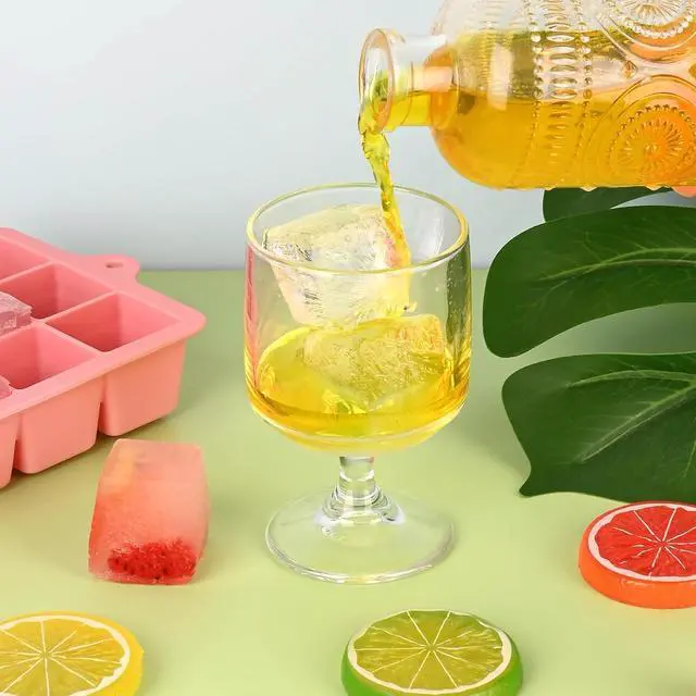 Alt view image 6 of 6 - HUAKENER 2 Pack Silicone Ice Cube Tray, Ice Cube Trays for Freezer with Lid | Stackable Ice Cube Molds for Whiskey, Coffee, Baby Food, Soups and Frozen Treats, BPA-free, Easy Release