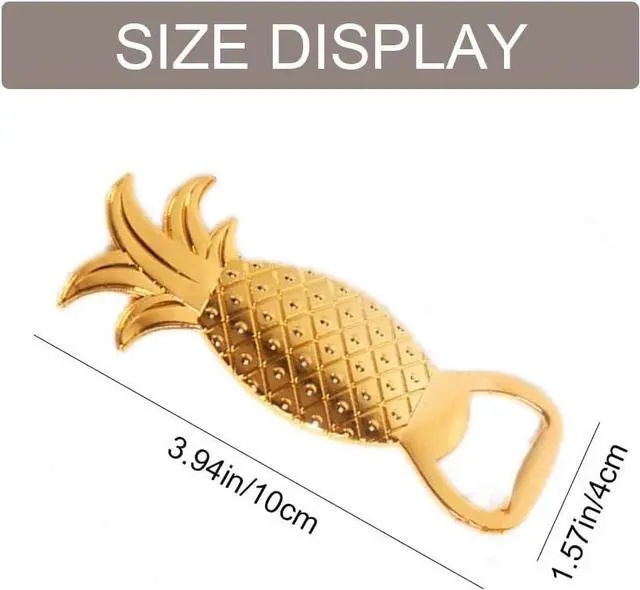 Alt view image 2 of 7 - Pineapple Bottle Opener Metal Beer Opener Creative Alloy Opener for Wedding Party Favor Birthday Baby Shower Favor Gift Souvenirs