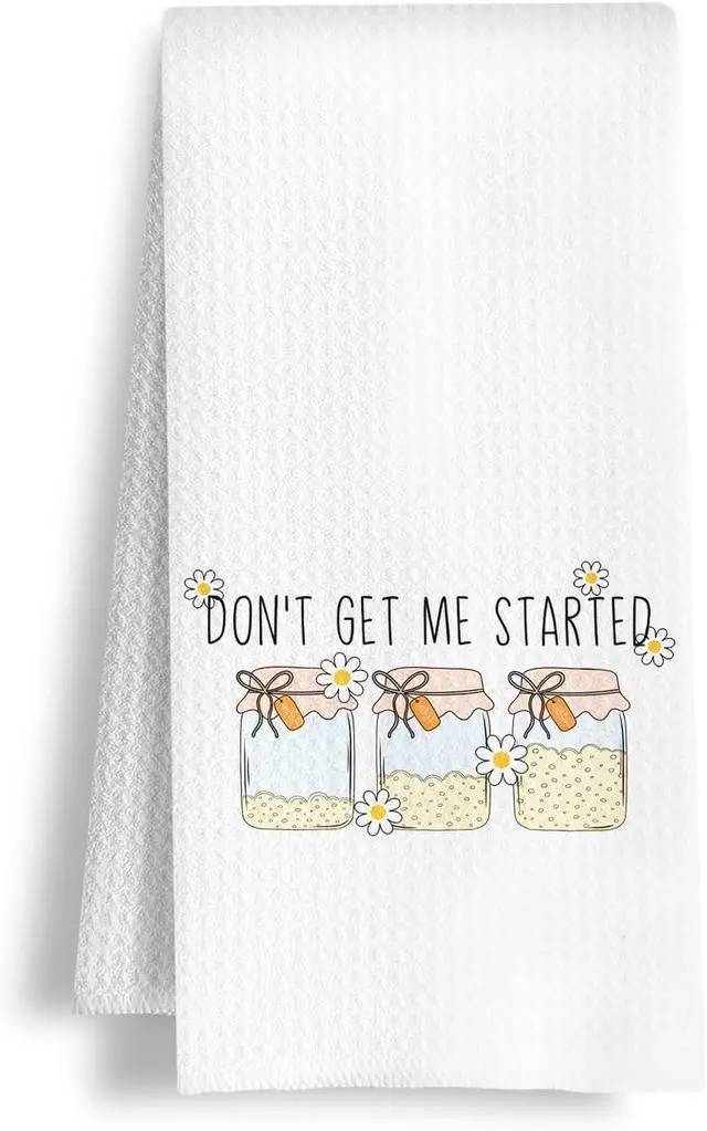 Main image of Funny Sourdough Baking Kitchen Towels, Gifts for Sourdough Bakers Baking Lovers Dish Towels, Bread Maker Gifts Hand Tea Towel for Dining Kitchen, 16x24 Inch