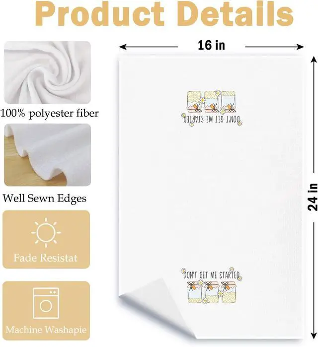Alt view image 6 of 6 - Funny Sourdough Baking Kitchen Towels, Gifts for Sourdough Bakers Baking Lovers Dish Towels, Bread Maker Gifts Hand Tea Towel for Dining Kitchen, 16x24 Inch
