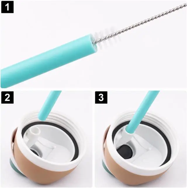 Alt view image 4 of 7 - Joshey Replacement Straws for Owala FreeSip 24oz & 32oz, 6 Pack | Water Bottle Replacement Accessories | BPA-Free Reusable Plastic Straws | Includes Cleaning Brush