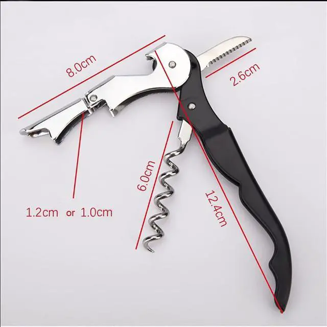 Alt view image 4 of 7 - Waiter Corkscrew Professional Wine Opener with Foil Cutter,Manual Wine Bottle Opener for Servers, Bartenders and Waiter (1, Black)