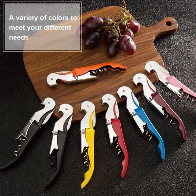 Alt view image 5 of 7 - Waiter Corkscrew Professional Wine Opener with Foil Cutter,Manual Wine Bottle Opener for Servers, Bartenders and Waiter (1, Black)
