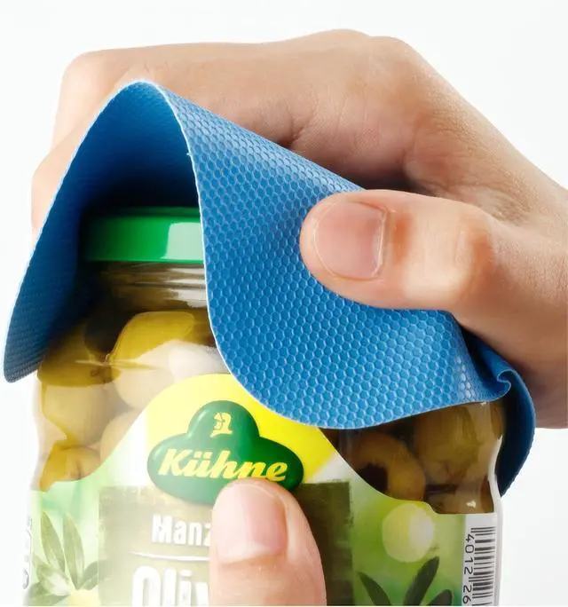 Alt view image 5 of 7 - 4 Pack Rubber Jar Opener Grippers, Jar Opener for Seniors with Arthritis Rubber, Multi-function Silicone Bottle Opener(Blue,Green)