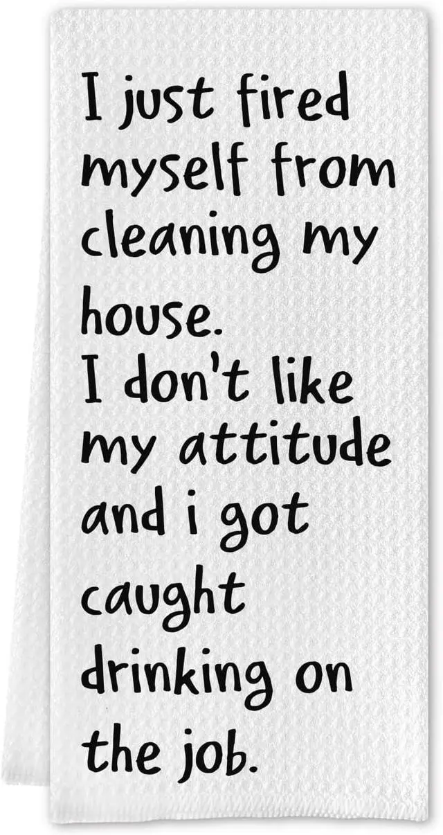 Main image of Funny KItchenTowels - Funny DishTowels for Kitchen,Sarcastic Sayings Kitchen Bathroom Decor(16 X 24 Inches)
