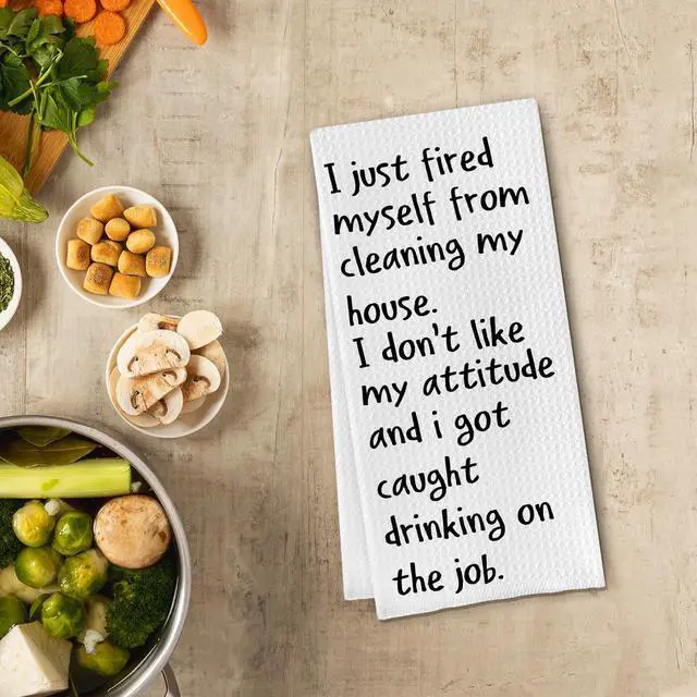 Alt view image 2 of 6 - Funny KItchenTowels - Funny DishTowels for Kitchen,Sarcastic Sayings Kitchen Bathroom Decor(16 X 24 Inches)