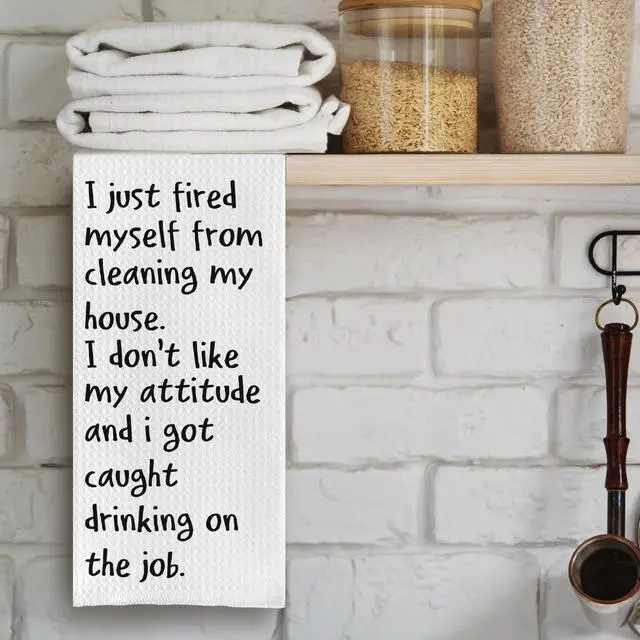 Alt view image 3 of 6 - Funny KItchenTowels - Funny DishTowels for Kitchen,Sarcastic Sayings Kitchen Bathroom Decor(16 X 24 Inches)