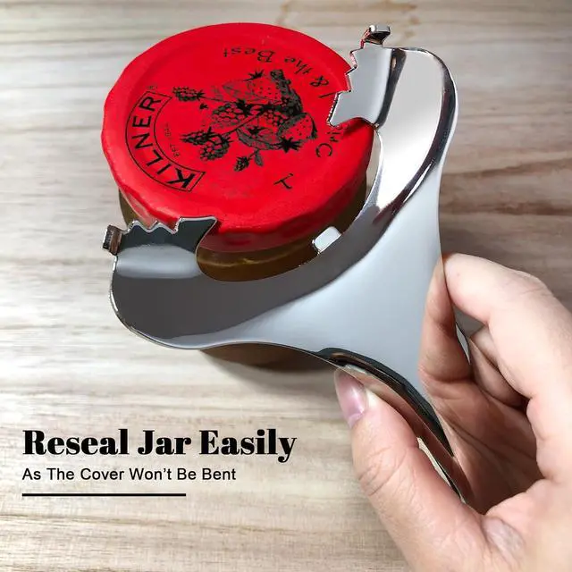Alt view image 2 of 7 - Mason Jar Opener No Lid Dents or Damage Multifunctional Tool | No dented lids,Easy twist removes any jar lid,Built in bottle opener,Comfortable grip,Built to last