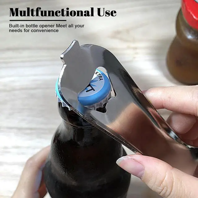 Alt view image 4 of 7 - Mason Jar Opener No Lid Dents or Damage Multifunctional Tool | No dented lids,Easy twist removes any jar lid,Built in bottle opener,Comfortable grip,Built to last