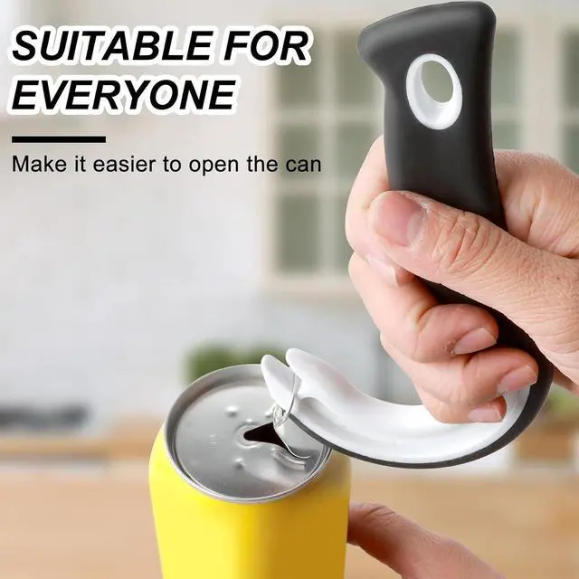 Alt view image 2 of 7 - Ouligay Easy Open Ring Pull Can Opener Tin Openers Pull Tab Can Opener Jar Openers for Soda Tabs Lid Lifter Tin Can Arthritis Hands J Shaped Kitchen Aid