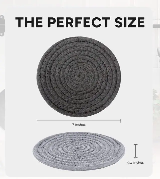 Alt view image 2 of 7 - Avalon Kitchen Trivets for Hot Dishes Set of 3, Trivets for Hot Pots and Pans, Heat-Resistant Pot Holders, Stylish Coasters, Perfect for Your Kitchen
