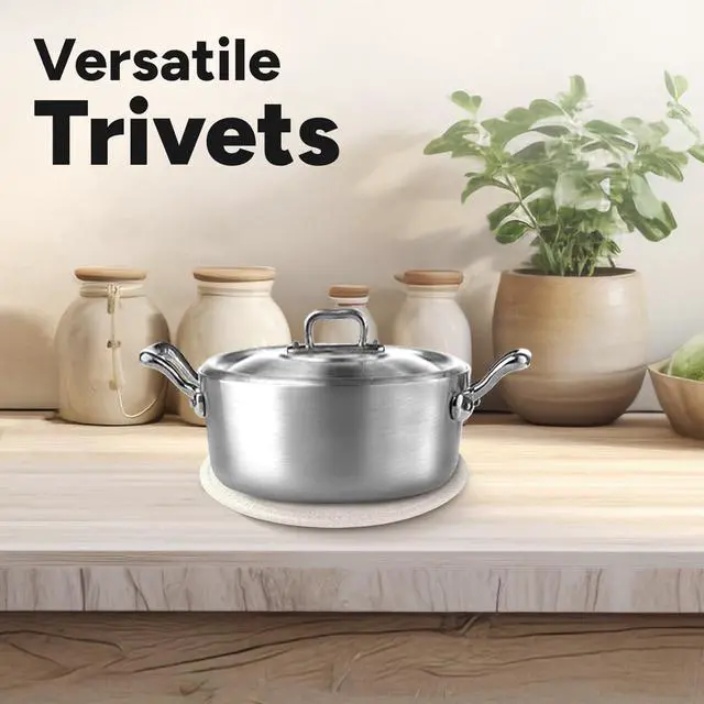 Alt view image 7 of 7 - Avalon Kitchen Trivets for Hot Dishes Set of 3, Trivets for Hot Pots and Pans, Heat-Resistant Pot Holders, Stylish Coasters, Perfect for Your Kitchen