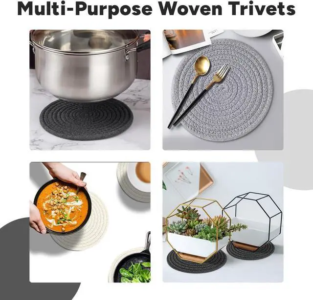 Alt view image 4 of 7 - Avalon Kitchen Trivets for Hot Dishes Set of 3, Trivets for Hot Pots and Pans, Heat-Resistant Pot Holders, Stylish Coasters, Perfect for Your Kitchen