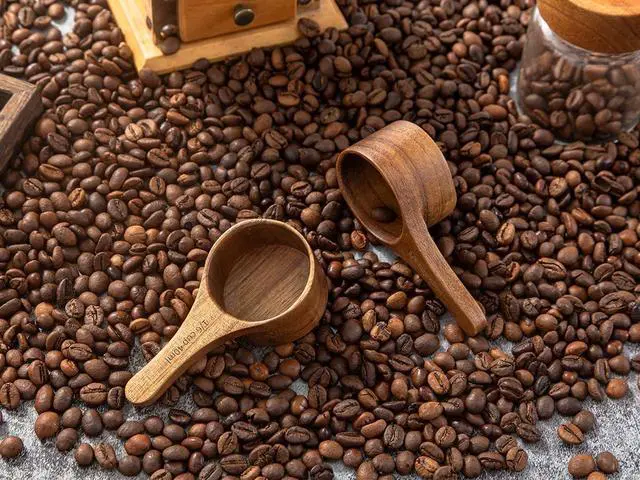 Alt view image 6 of 7 - 2PCS Acacia Wood Coffee Scoops, Small Wooden Coffee Scoop for Jars and Containers, Wooden scoop Tablespoon Bean Scoop, Cute Coffee Beans Measuring Scoop for Cooking, Bath Salt