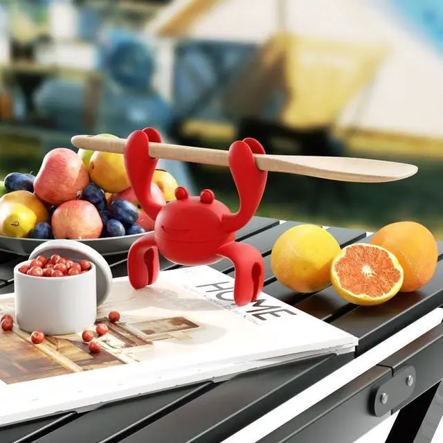 Alt view image 4 of 7 - Spoon Rest for Stove Spoon Holder Stove Organizer Cool Kitchen Gadgets & Cute Kitchen Accessories (Cute Red)