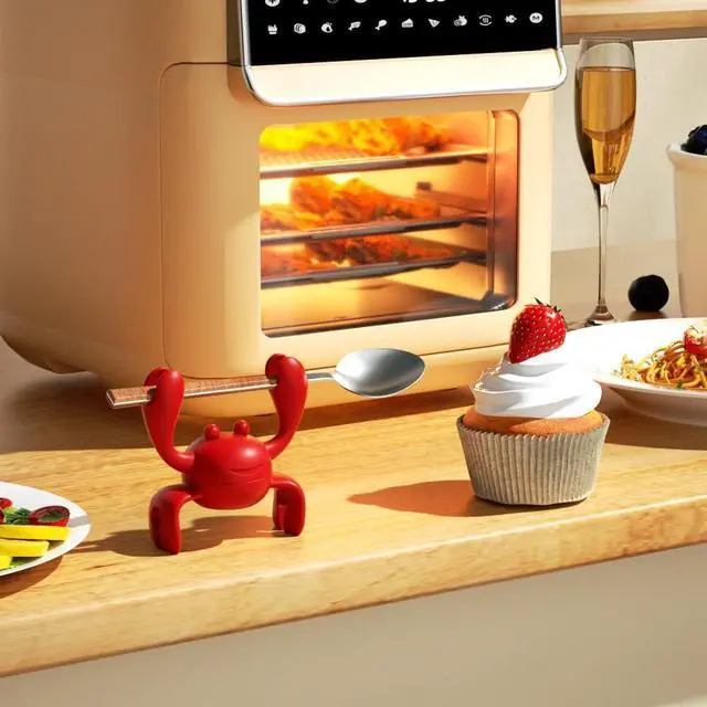Alt view image 5 of 7 - Spoon Rest for Stove Spoon Holder Stove Organizer Cool Kitchen Gadgets & Cute Kitchen Accessories (Cute Red)