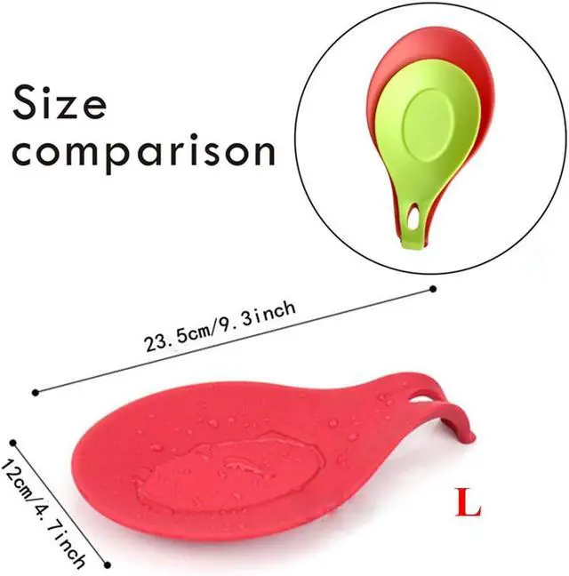 Alt view image 3 of 7 - iNeibo Silicone Spoon Rest for Stove Top Set of 4 Heat-Resistant | Cooking Spoon Rest for Spatula, Spoons or Tongs, Framhouse Decor, Housewarming Gifts