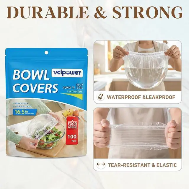 Alt view image 5 of 7 - VCLPOWER (Package may vary)100 Pcs Reusable Sourdough Bowl Covers/Disposable Shower Caps,Bread Proofing Covers Fits 5"11" Bowls&Plates, Up to 30+Uses,Thickened Waterproof Hair Caps Fit for Short Hair