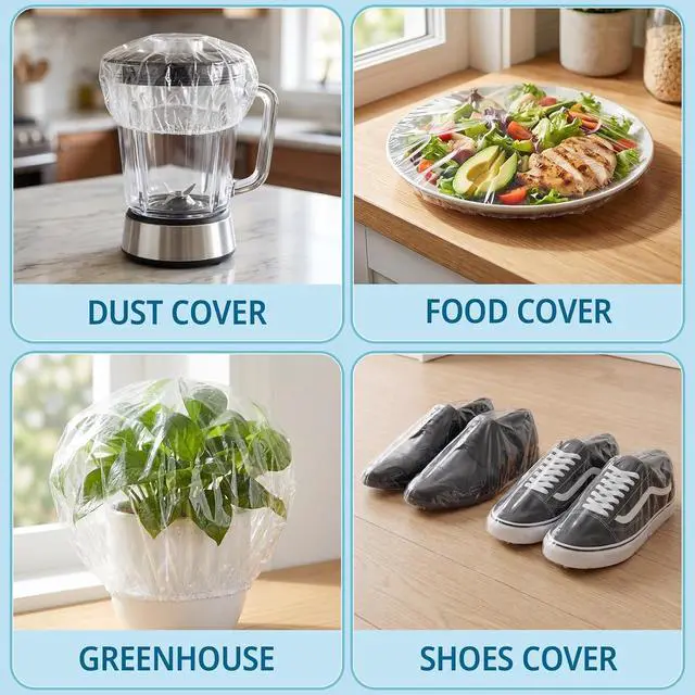 Alt view image 6 of 7 - VCLPOWER (Package may vary)100 Pcs Reusable Sourdough Bowl Covers/Disposable Shower Caps,Bread Proofing Covers Fits 5"11" Bowls&Plates, Up to 30+Uses,Thickened Waterproof Hair Caps Fit for Short Hair