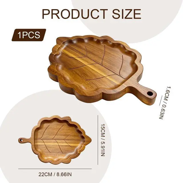 Alt view image 2 of 6 - Wooden Spoon Rest, Large Acacia Leaf-Shaped Holder for Countertop | Handmade Kitchen Utensil Rest for Stove or Cooking Durable Natural Wood, Easy to Clean, Rustic Decor for Home Cooks