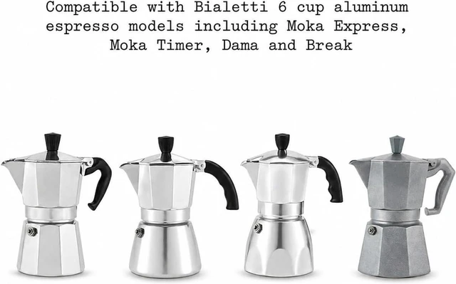 Alt view image 3 of 4 - Univen 2.5" (64mm) Espresso Filter and Gasket Seals Compatible with Bialetti 6 Cup Aluminum Espresso Makers