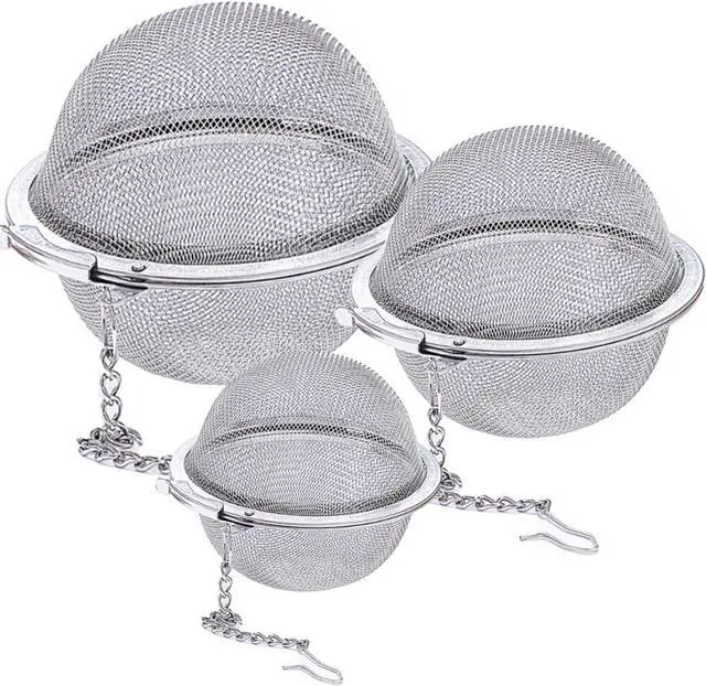 Main image of Stainless Steel Mesh Tea Ball, Extra Fine Mesh Tea Infuser for Loose Leaf Tea, Tea Strainers Tea Infuser Strainer Filters for Tea 3piece set
