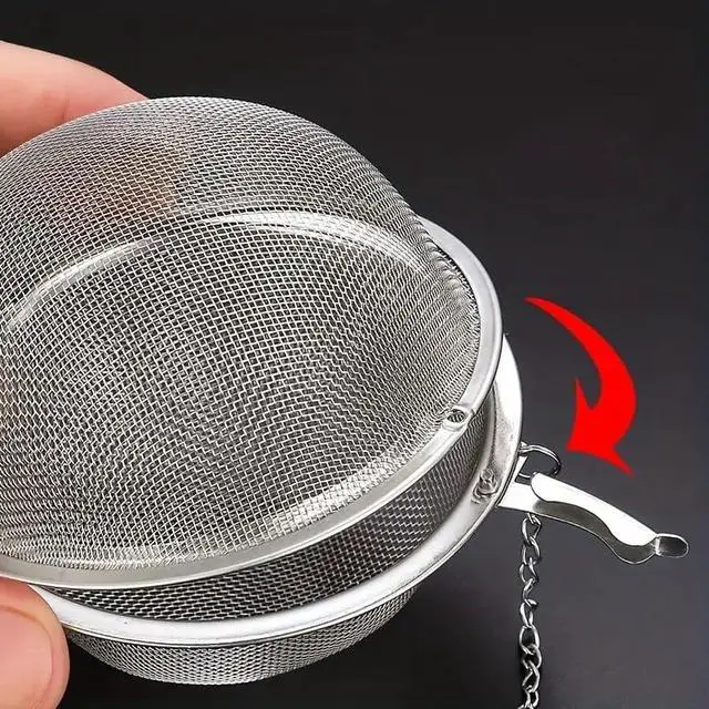 Alt view image 4 of 6 - Stainless Steel Mesh Tea Ball, Extra Fine Mesh Tea Infuser for Loose Leaf Tea, Tea Strainers Tea Infuser Strainer Filters for Tea 3piece set
